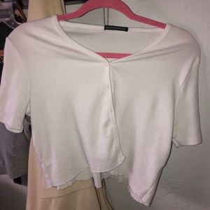 Brandy Melville Cropped Cardigan Shirt